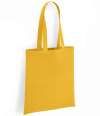 BR051 Brand Lab Organic Cotton Long Handle Shopper Mustard colour image